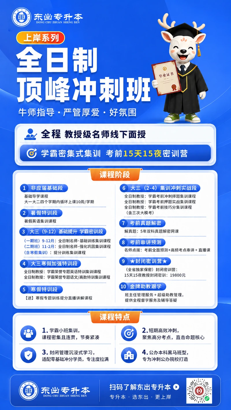 顶峰冲刺班理科班型详情图